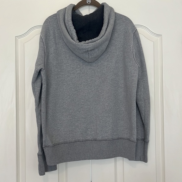 Heathered Gray Sm American Eagle Hooded Sweatshirt - Picture 4 of 5